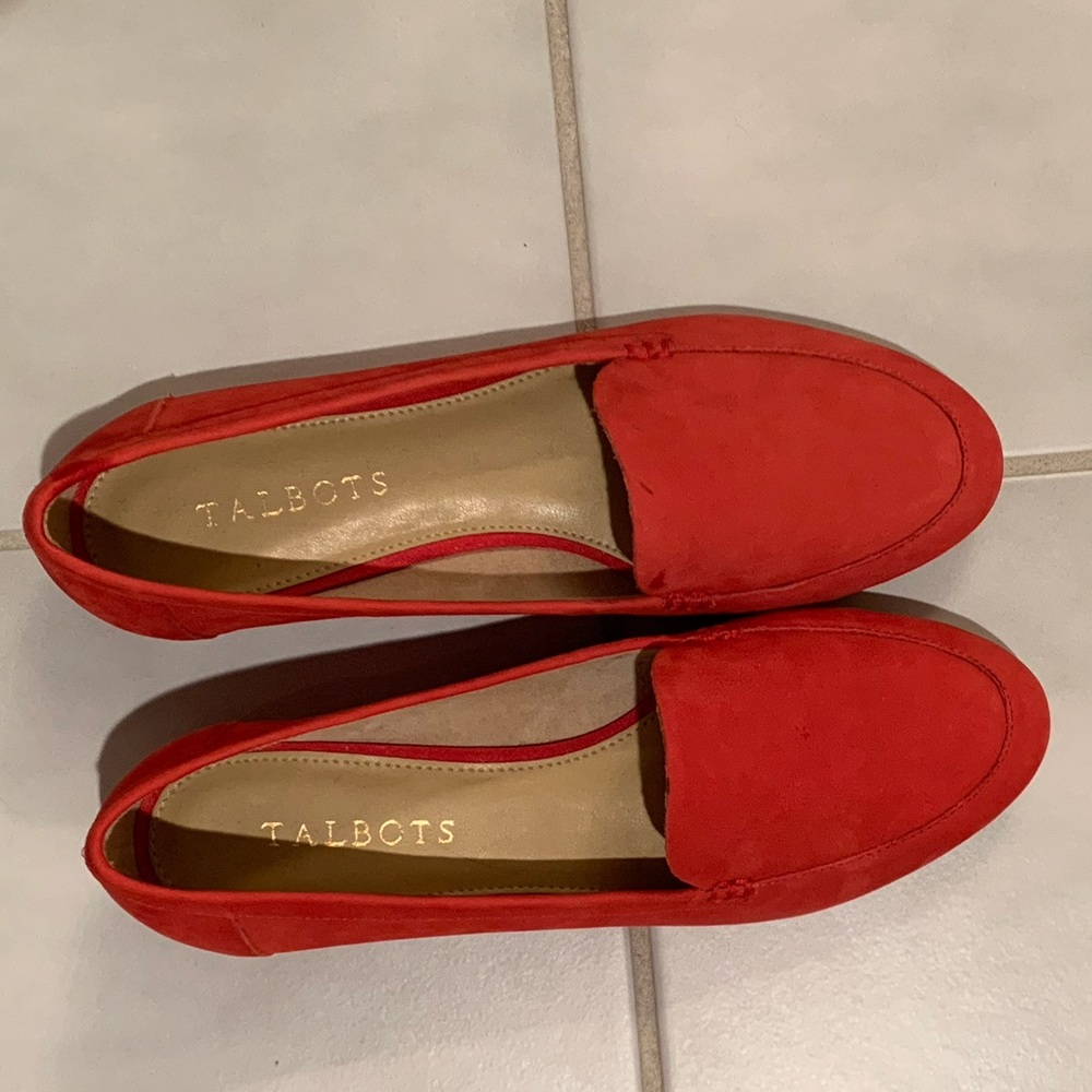 Talbots red suede shoes. Size 7 1/2